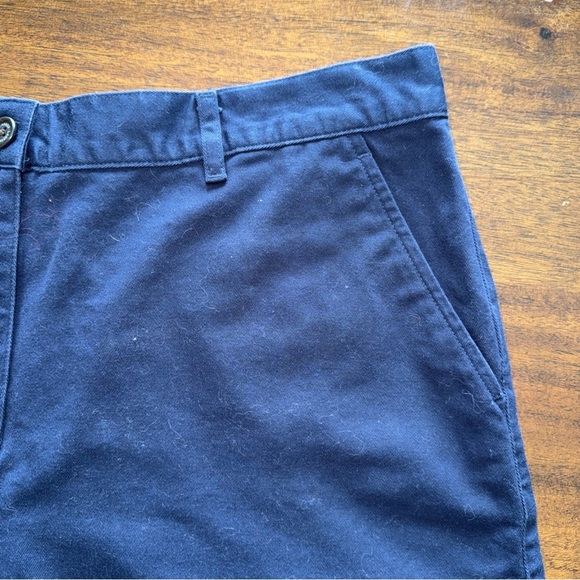 Lauren Ralph Lauren Shorts 14P Navy Chino 100% Cotton Flat Front Petite - Picture 3 of 9